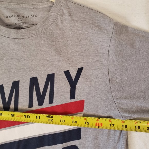 Tommy Hilfiger Tee Vintage SPELLOUT T Shirt Unisex Size Large 16-18 - Picture 7 of 8